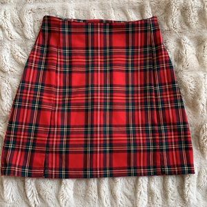 Brandy Melville plaid skirt with small slit